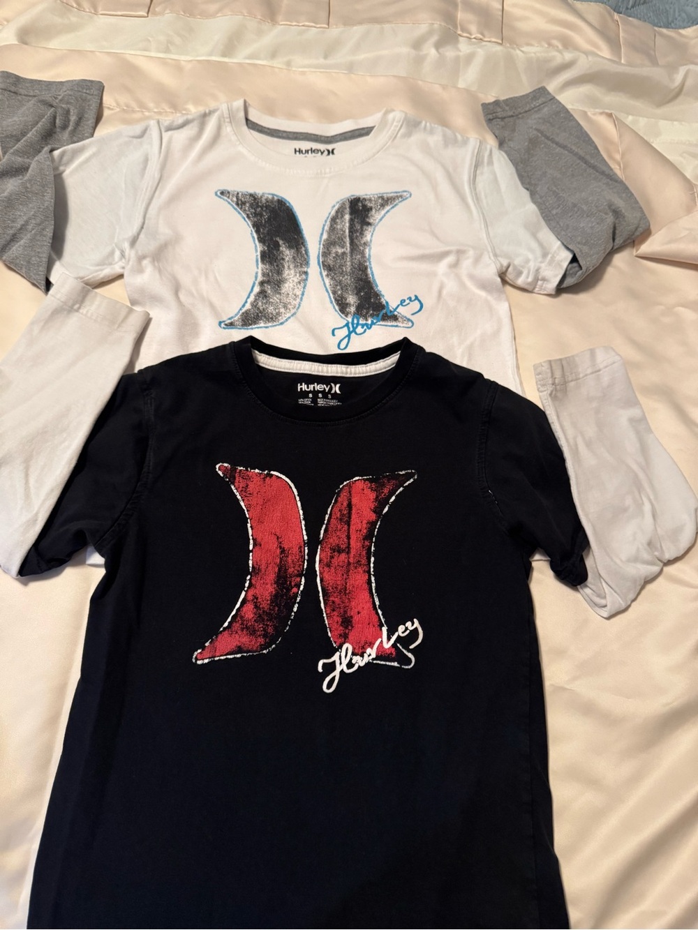 Two Hurley Long Sleeve T- shirts size Small